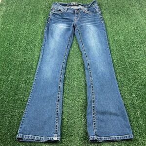 VTG Wallflower Jeans Womens Size 5 28x30" Flare Bootcut Embroidered Stretch Y2K